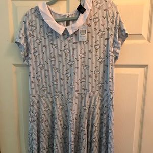 Hot Topic Alice in Wonderland striped collar dress